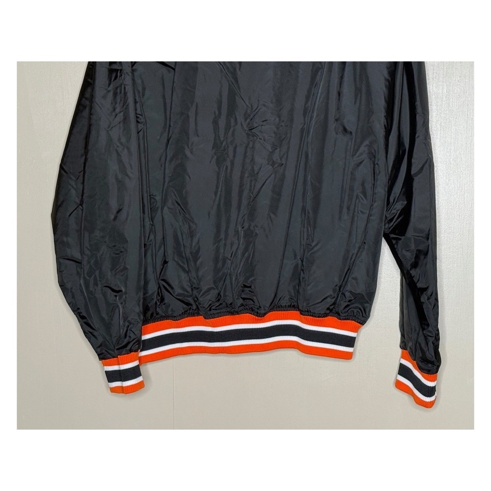 Vintage Eastbay Nylon Pullover Windbreaker Jacket Black Orange L - Picture 6 of 7